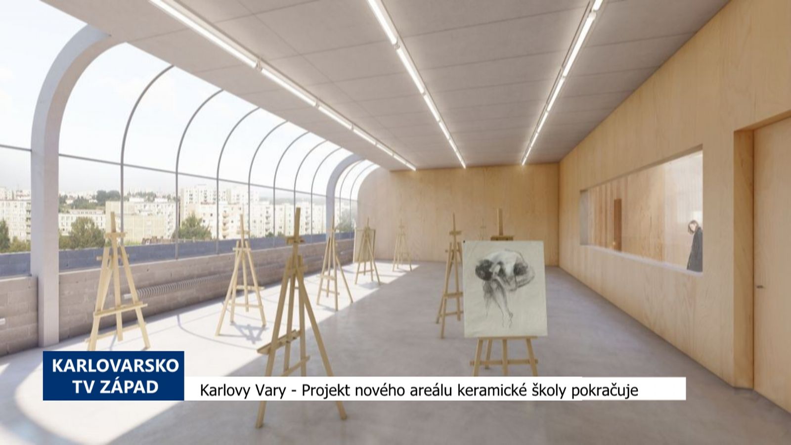 Karlovy Vary: Projekt nového areálu Keramické školy pokračuje (TV Západ)