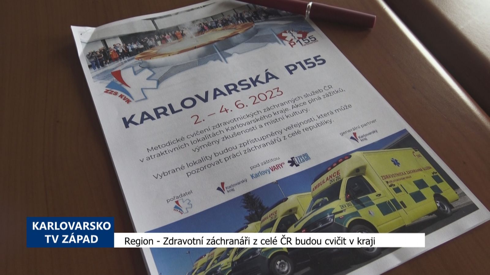 Region: Zdravotní záchranáři z celé ČR budou cvičit v kraji (TV Západ)