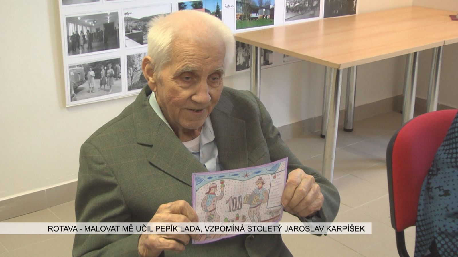 Rotava: Malovat mě učil Pepa Lada, vzpomíná stoletý Svatoslav Karpíšek (TV Západ)