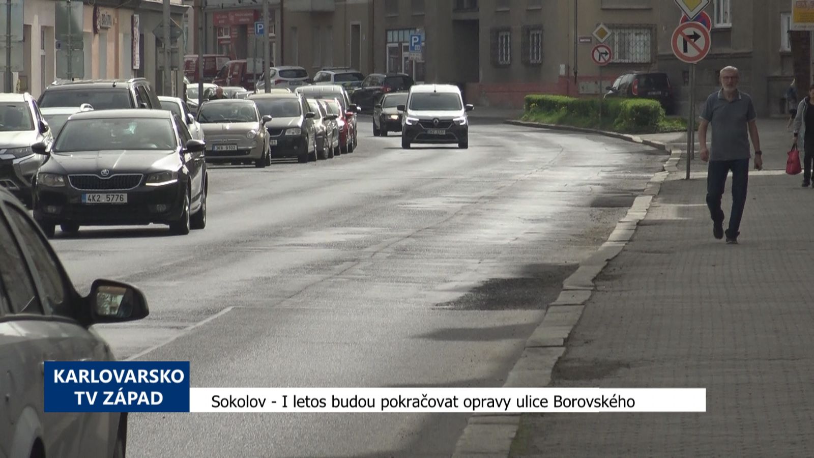 Sokolov: I letos budou pokračovat opravy ulice Borovského (TV Západ)