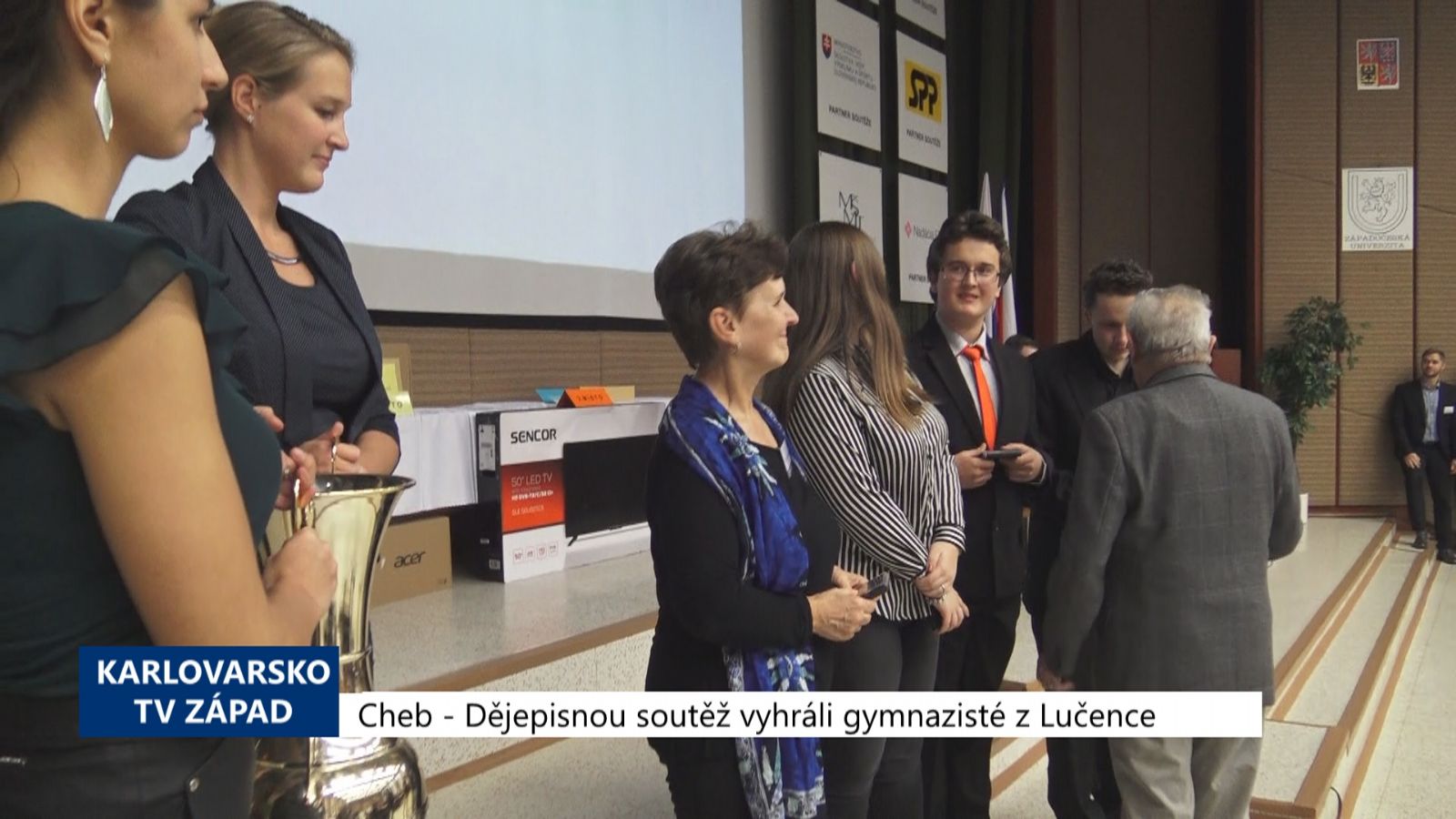 Cheb: Dějepisnou soutěž vyhráli gymnazisté z Lučence (TV Západ)