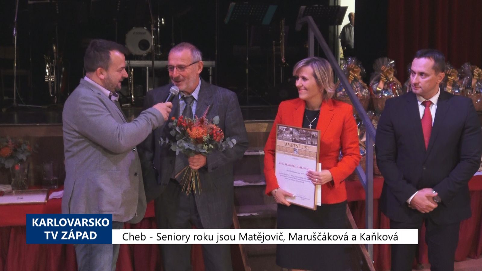 Cheb: Seniory roku jsou Matějovič, Maruščáková a Kaňková (TV Západ)