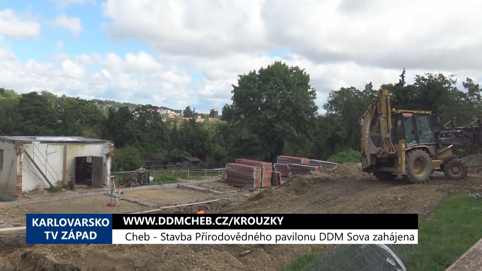 Cheb: Stavba přírodovědného pavilonu v DDM Sova zahájena (TV Západ)