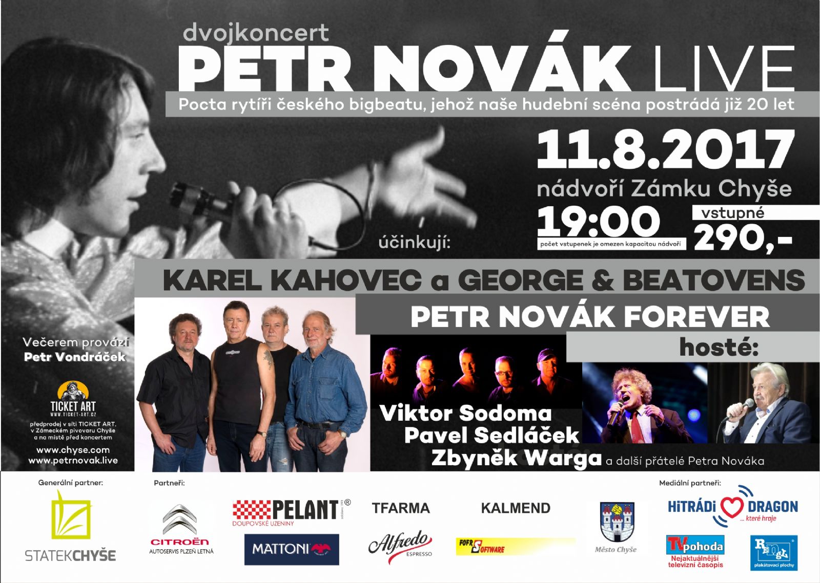 Chyše: Zámek a zámecký pivovar zve na dvojkoncert Petr Novák Live
