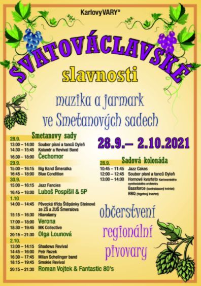 Karlovy Vary: V úterý začínají Svatováclavské slavnosti 2021