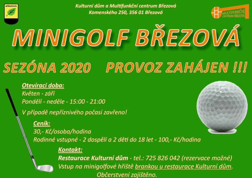 Minigolf Březová zahájil sezónu 2020