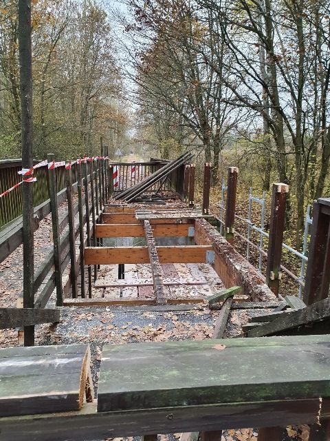 Probíhá oprava mostu na cyklostezce Cheb – Waldsassen