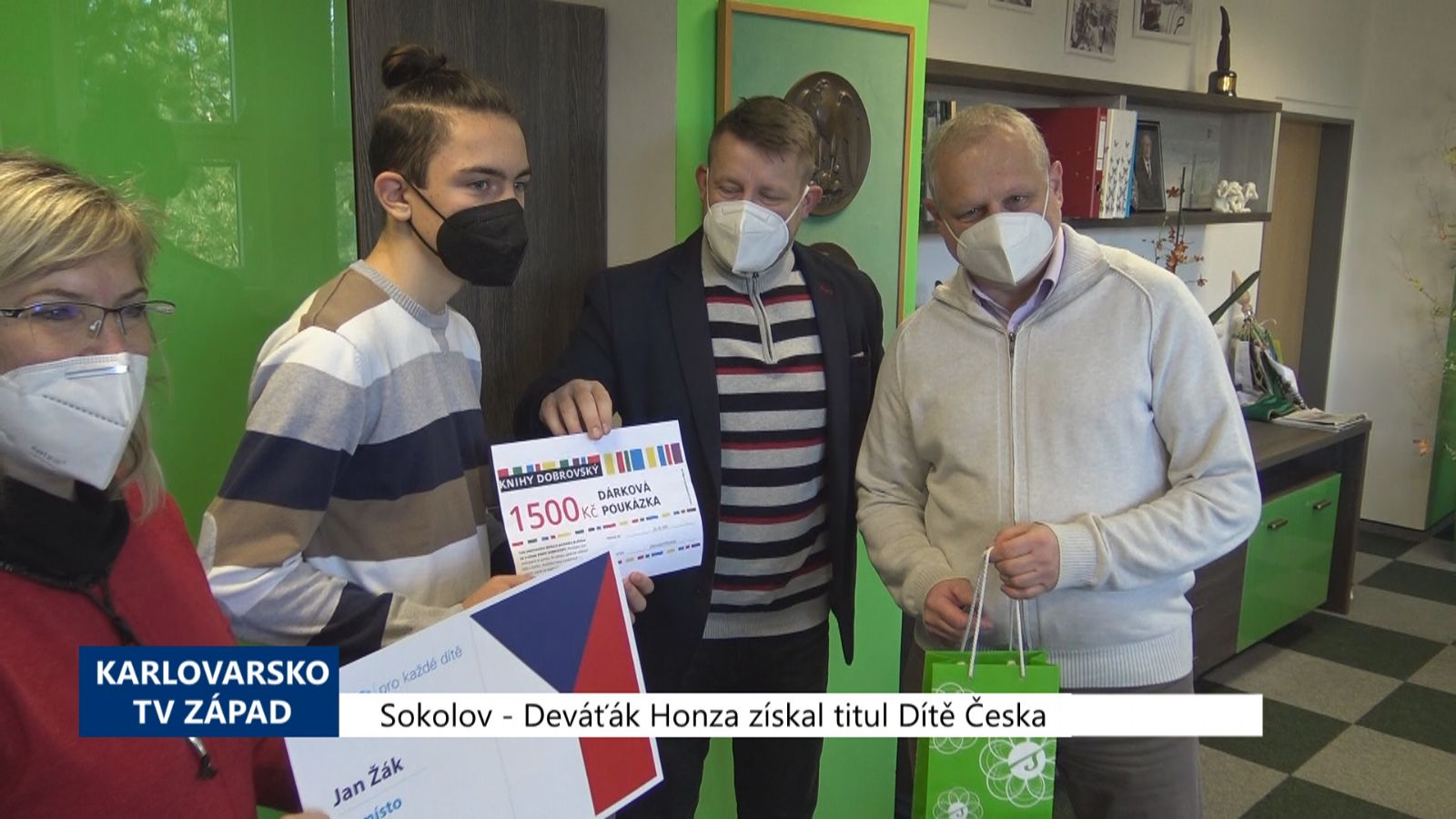 Sokolov: Deváťák Honza získal titul Dítě Česka (TV Západ)