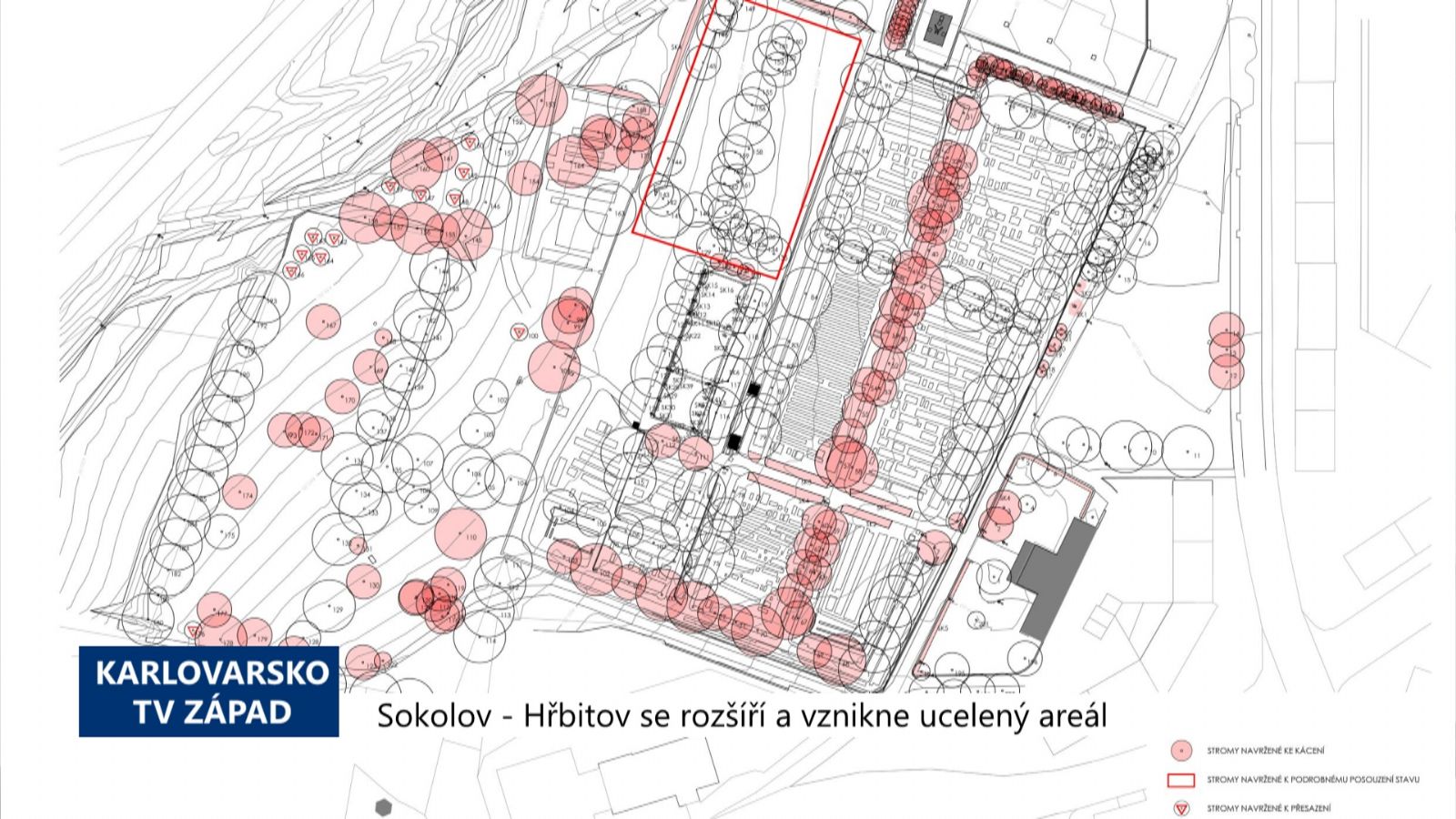 Sokolov: Hřbitov se rozšíří a vznikne ucelený areál (TV Západ)