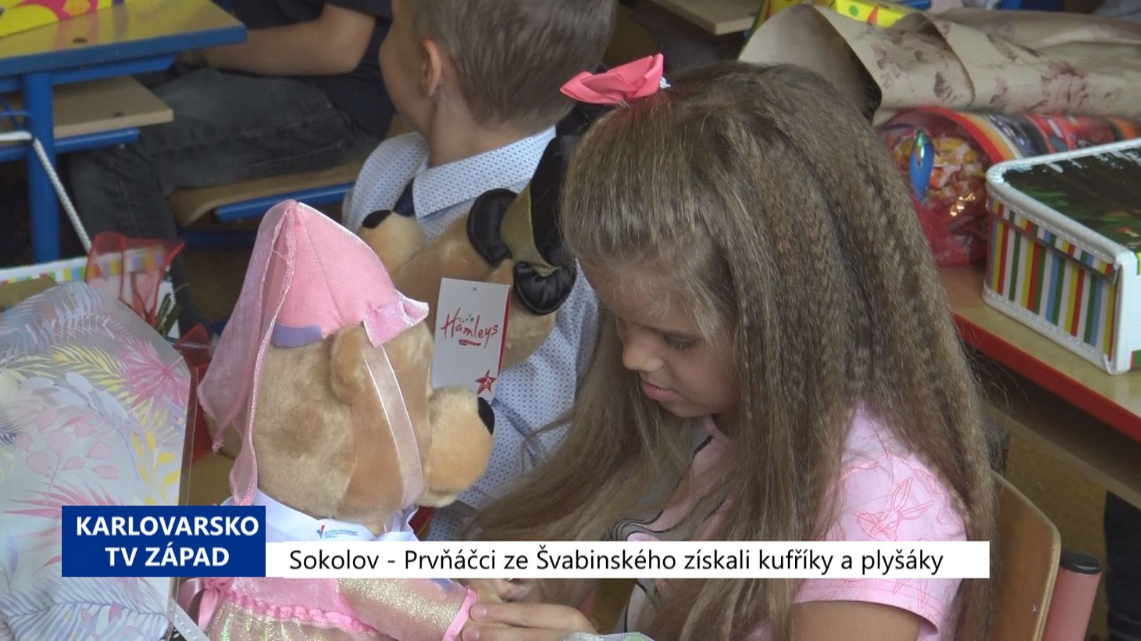 Sokolov: Prvňáčci ze Švabinského získali kufříky a plyšáky (TV Západ)