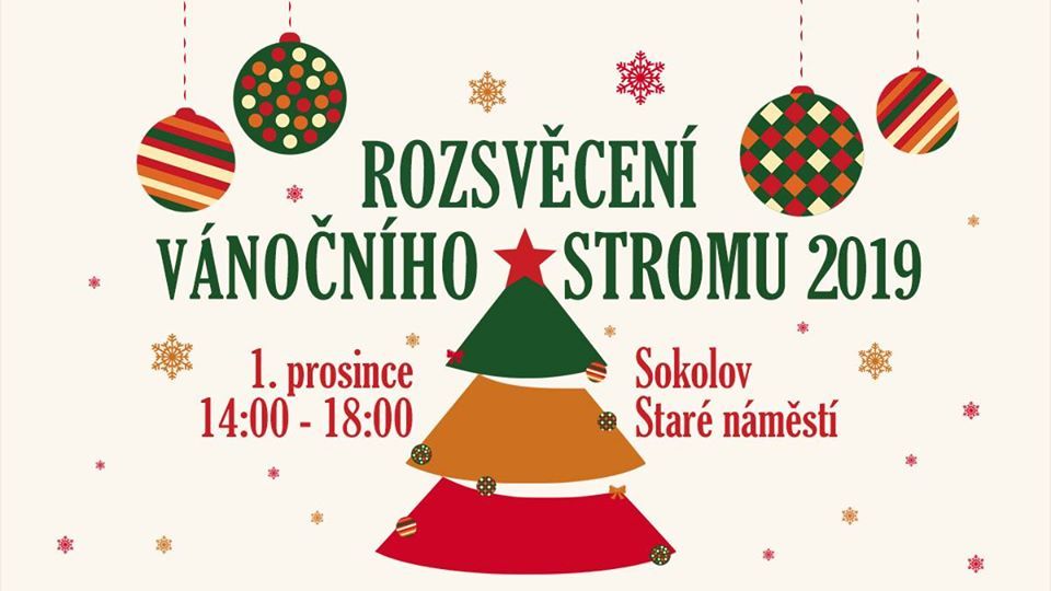 Sokolov: Rozsvěcení vánočního stromu