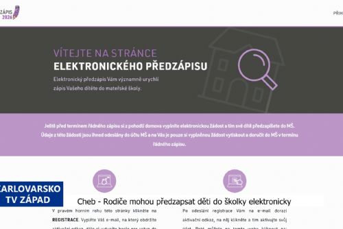 Cheb: Rodiče mohou předzapsat děti do školky elektronicky (TV Západ)