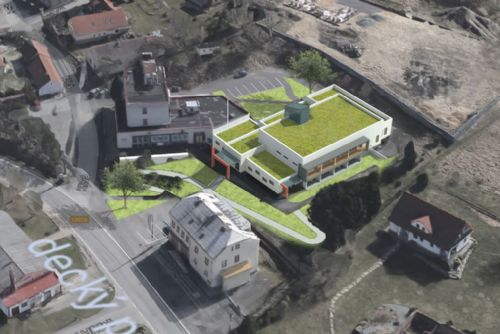 Bývalý kulturní dům v Červeném Hrádku se mění na dostupné bydlení. Nabídne 18 městských bytů