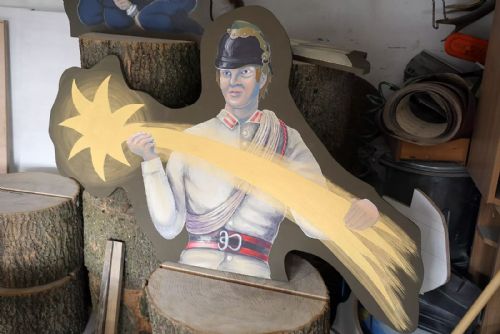 Hasiči v Dolejším Těšově u Hartmanic mají vlastní betlém