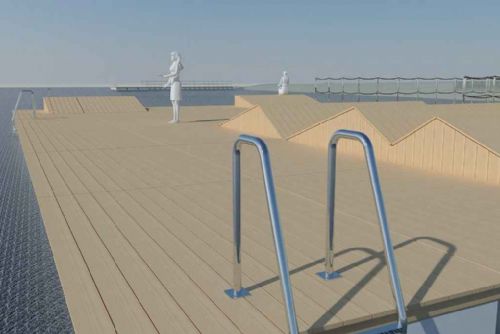 Plzeňská pláž Ostende dostane tři nová mola za 21 milionů