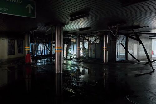 Požár u hl. nádraží v Brně - škody za 2 miliony
