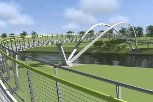 Mikroregion Radnicko získal pravomocné povolení k 54m lávce přes Berounku u Olešné