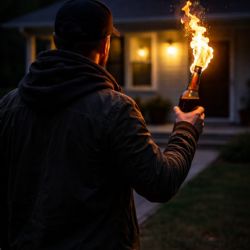 Muž s „zápalnou lahví“ vyhrožoval ženě na Tachovsku. Policie ho zadržela během minut