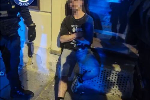 Rvačku v centru Plzně zastavila až hrozba taserem. Muži nadýchali skoro dvě promile