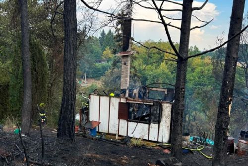 Rozsáhlý požár u Křečovic zaměstnal desítky hasičů. Oheň zasáhl téměř pět hektarů lesa