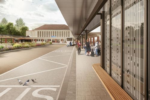 Nový přestupní terminál v Klatovech zlepší spojení autobusů a vlaků