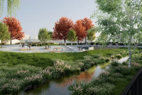 Velké Meziříčí chystá náplavku u soutoku Balinky a Oslavy. Projekt čeká na stavební povolení