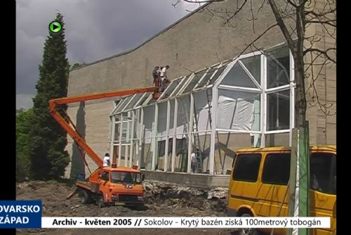 2005 – Sokolov: Krytý bazén získá 100metrový tobogán (TV Západ)