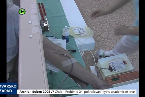 2005 – Cheb: Proběhlo 24. pokračování Kýblu akademické krve (TV Západ)