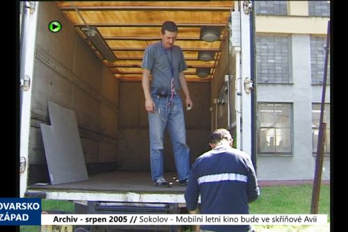 2005 – Sokolov: Mobilní letní kino bude ve skříňové Avii (TV Západ)