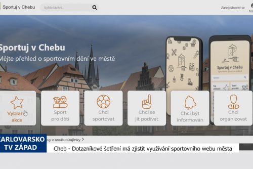 Cheb: Dotazníkové šetření má zjistit využívání sportovního webu města (TV Západ)