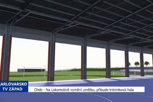 Cheb: Na Lokomotivě vymění umělku, přibude tréninková hala (TV Západ)