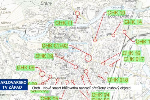 Cheb: Nová smart křižovatka nahradí přetížený kruhový objezd (TV Západ)