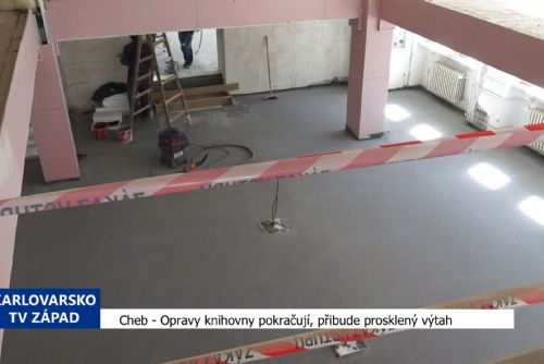 Cheb: Opravy knihovny pokračují, přibude prosklený výtah (TV Západ)