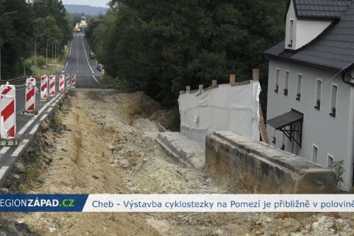 Cheb: Výstavba cyklostezky na Pomezí je přibližně v polovině (TV Západ)