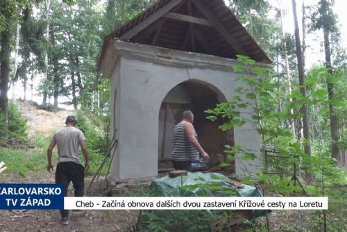 Cheb: Začíná obnova dalších dvou zastavení Křížové cesty na Loretu (TV Západ)