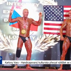 Karlovy Vary: Handicapovaný kulturista převzal výtěžek ze sbírky (TV Západ)