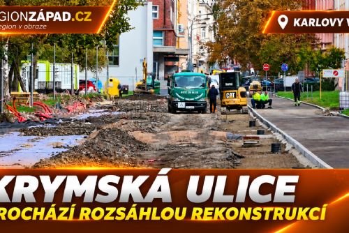 Karlovy Vary: Krymská ulice prochází rozsáhlou rekonstrukcí (TV Západ)