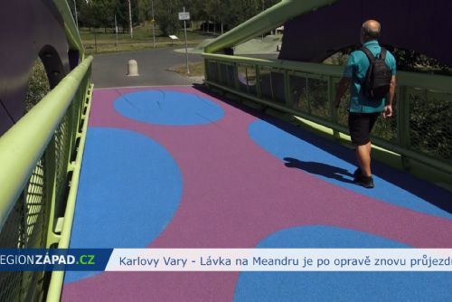 Karlovy Vary: Lávka na Meandru je po opravě znovu průjezdná (TV Západ)