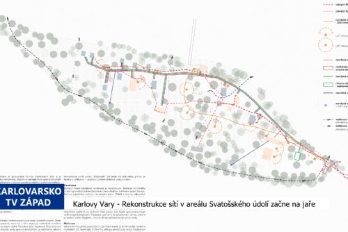 Karlovy Vary: Rekonstrukce sítí v areálu Svatošského údolí začne na jaře (TV Západ)