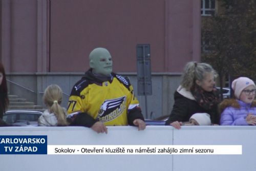 Sokolov: Otevření kluziště na náměstí zahájilo zimní sezónu (TV Západ)