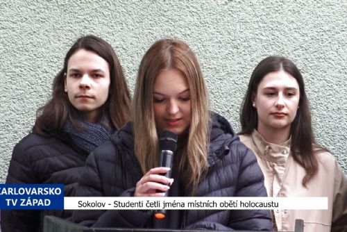 Sokolov: Studenti četli jména místních obětí holocaustu (TV Západ)