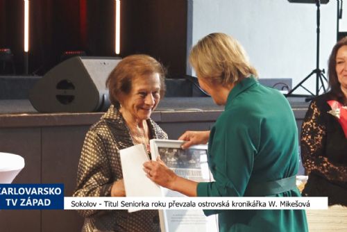 Sokolov: Titul Seniorka roku převzala také ostrovská kronikářka W. Mikešová (TV Západ)