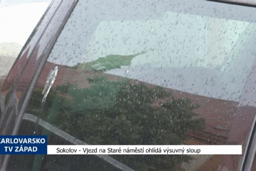 Sokolov: Vjezd na Staré náměstí ohlídá výsuvný sloup (TV Západ)