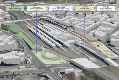 Nad plzeňským nádražím vznikne nový parkovací dům a terminál 