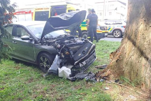 Senior v Boru vyjel ze silnice a narazil do stromu. Policie prověřuje i zdravotní potíže