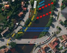 Most na Plešivci prochází rekonstrukcí. Doprava vede přes provizorium, plavba na Vltavě bude omezena